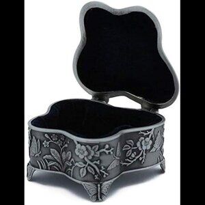 Classic Vintage Antique Butterfly Jewelry Box Ring Small Trinket Organizer